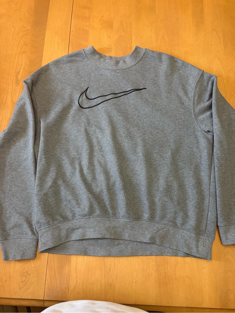 Nike Grey Crewneck Sweatshirt with Black Swoosh